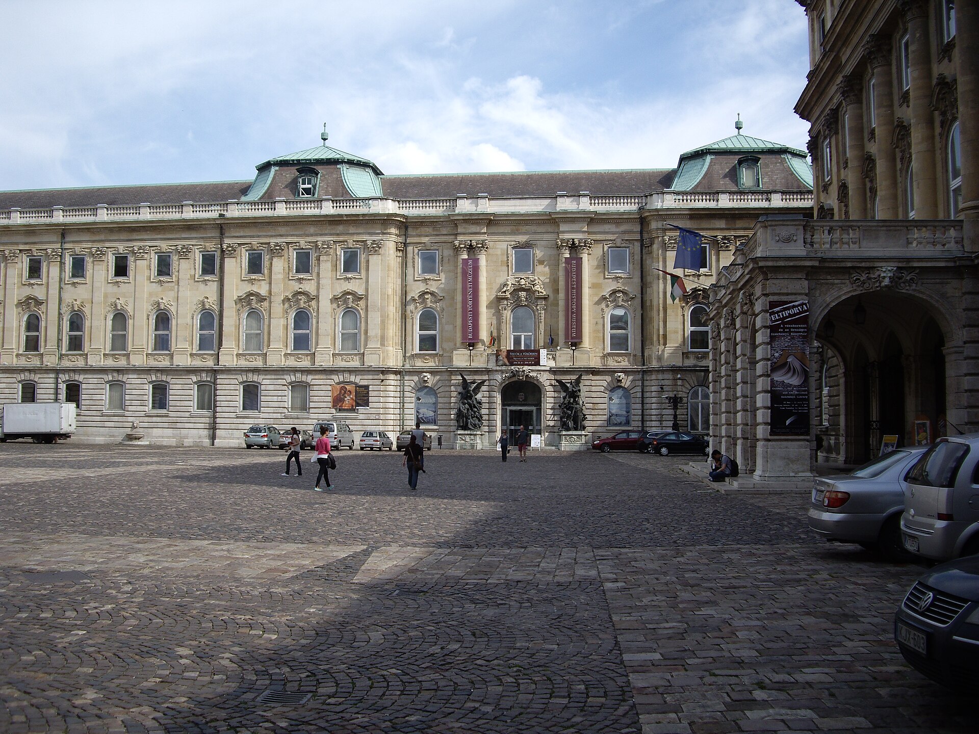 A courtyard inside the Buda Castle district