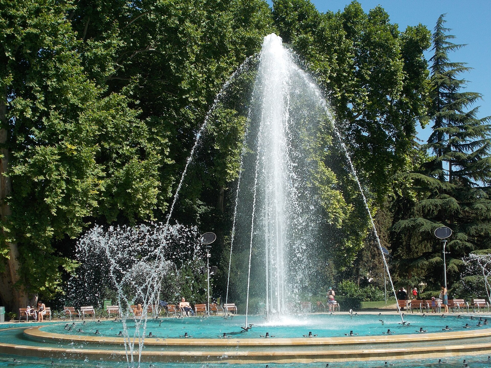 The musical fountain on Margaret Island