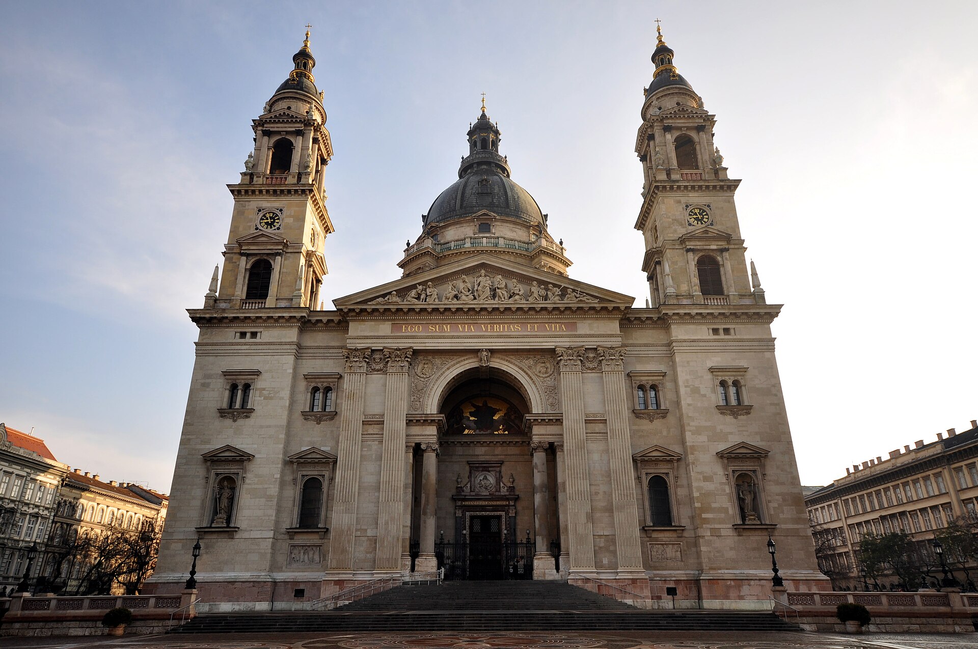 The facade of St Stephen's Basilica