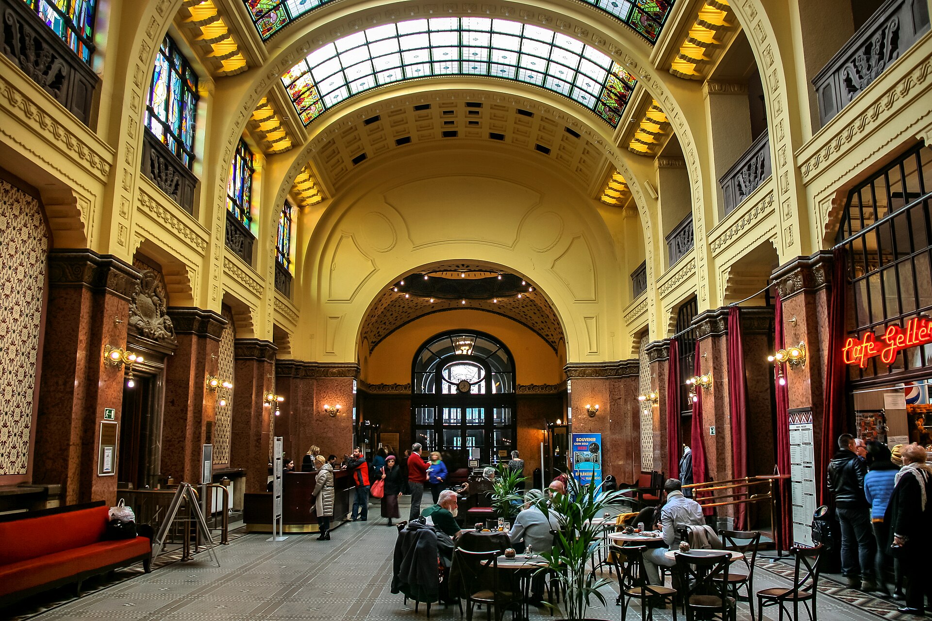 The Art Nouveau hall of the Gellert Baths