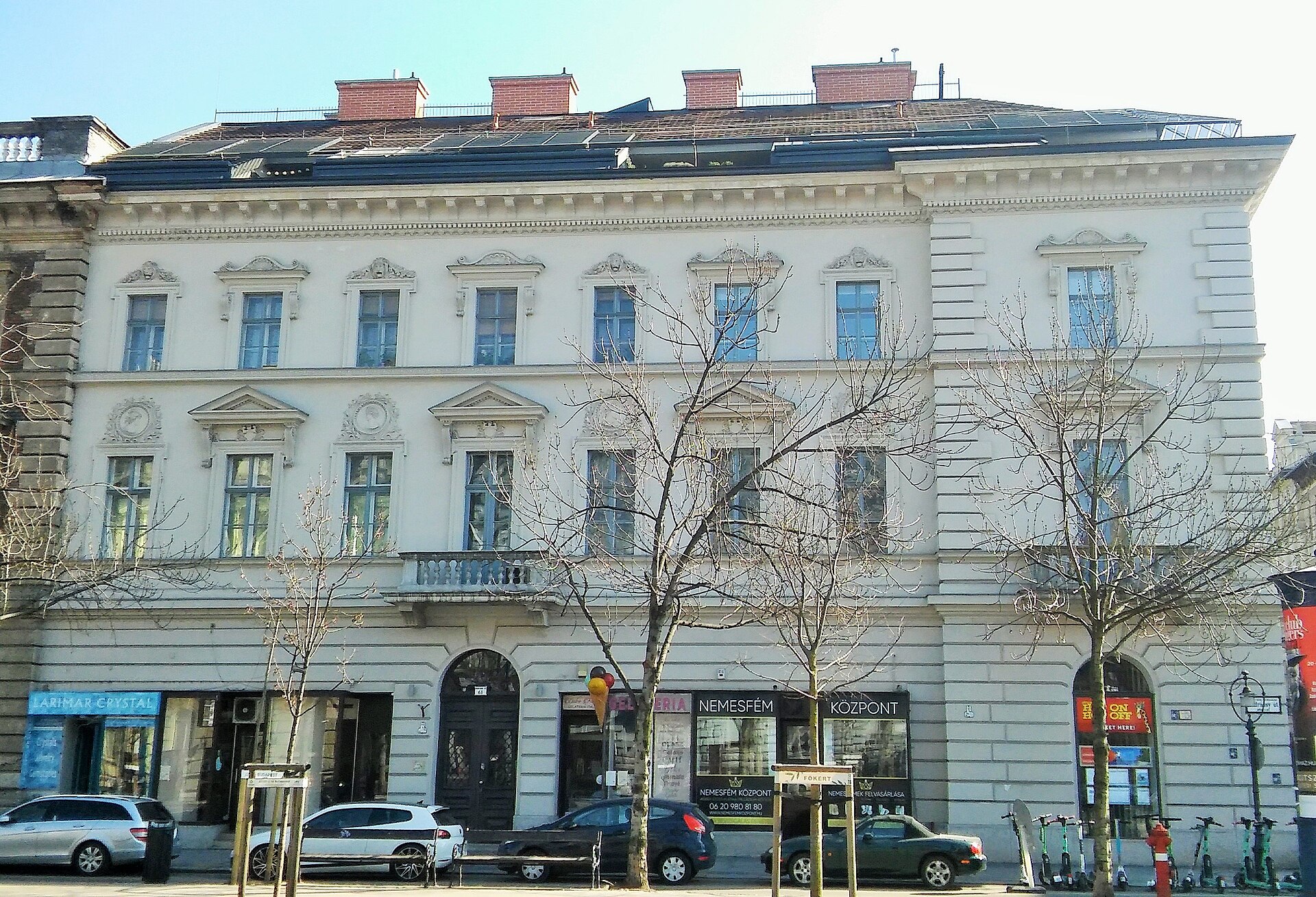 A pale facade on Andrassy Avenue