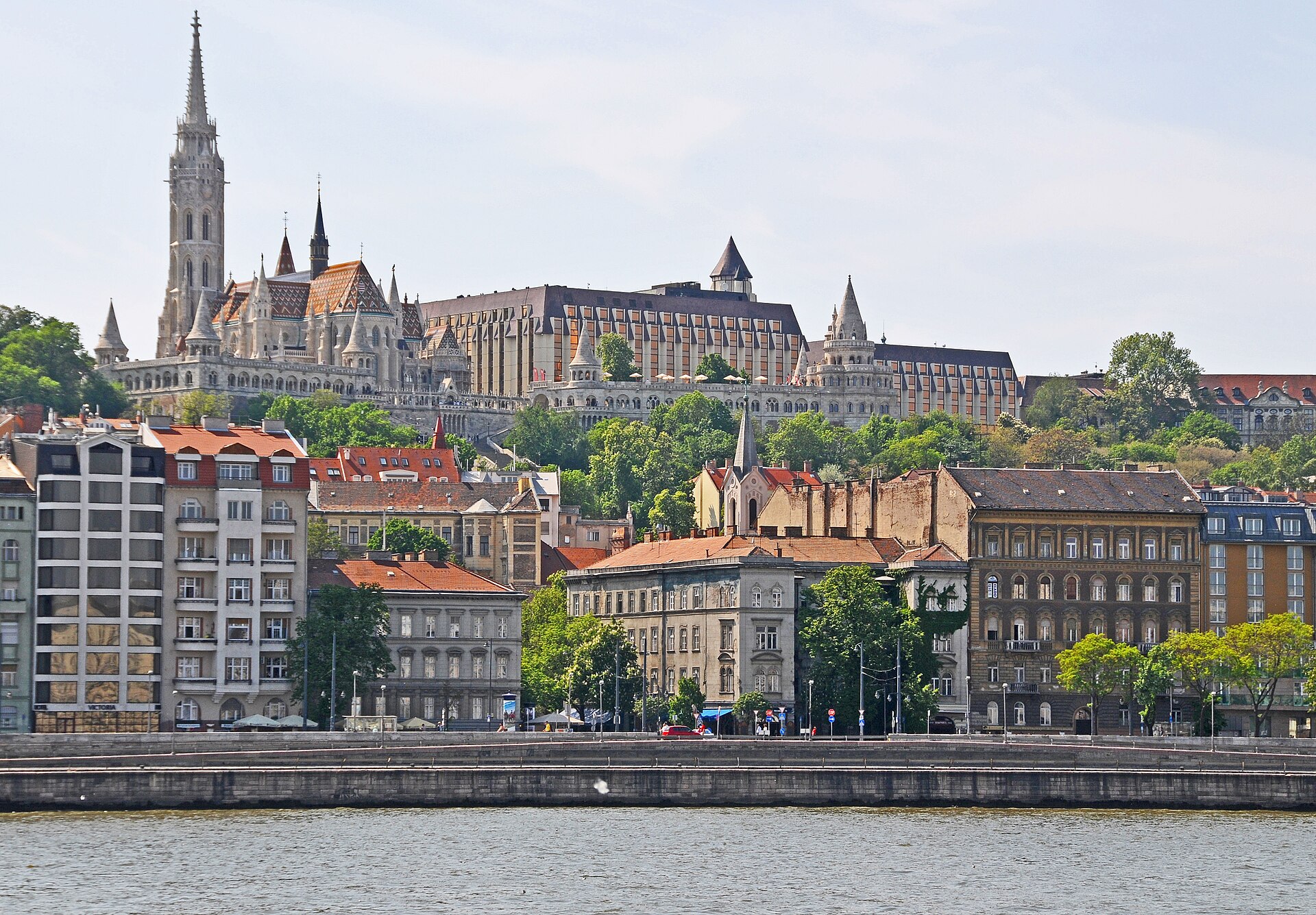 The Fisherman's Bastion seen from the river