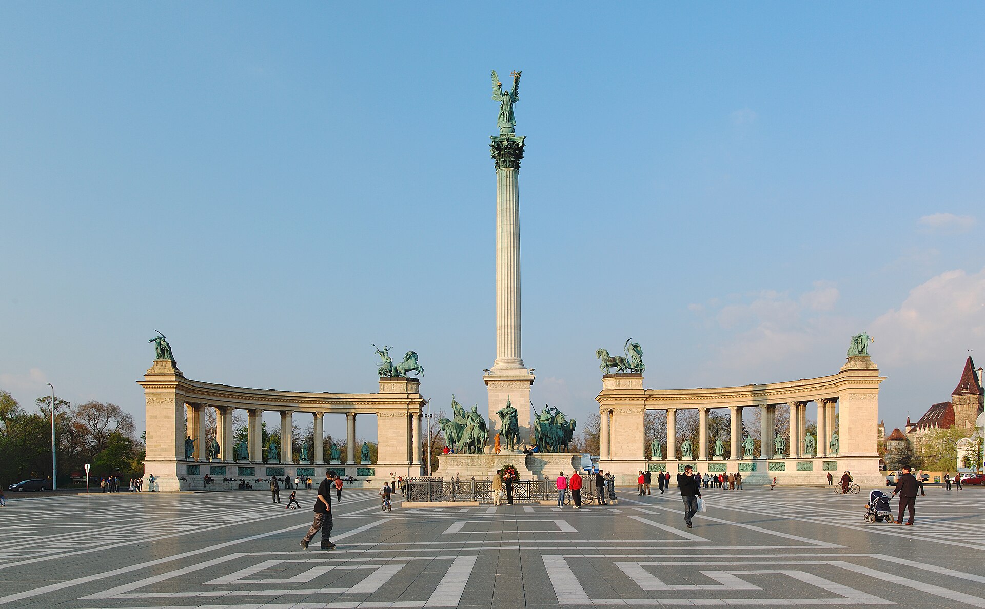 The colonnade of the Millennium Monument