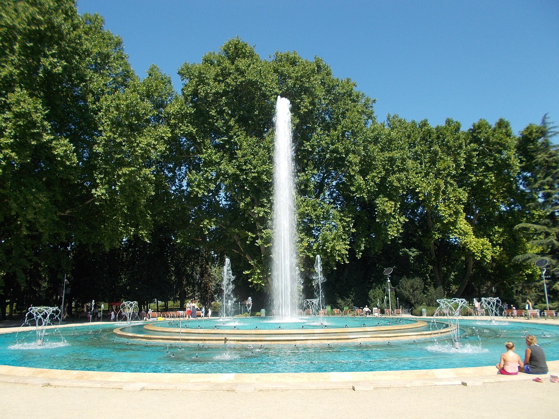 The musical fountain on Margaret Island
