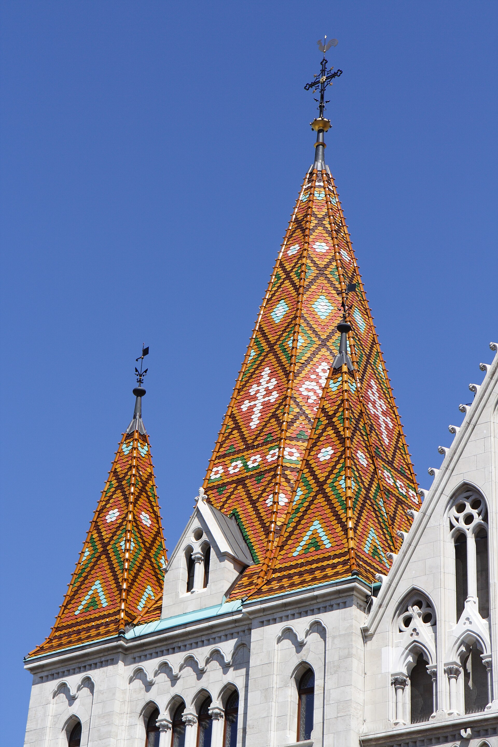 The spire of Matthias Church