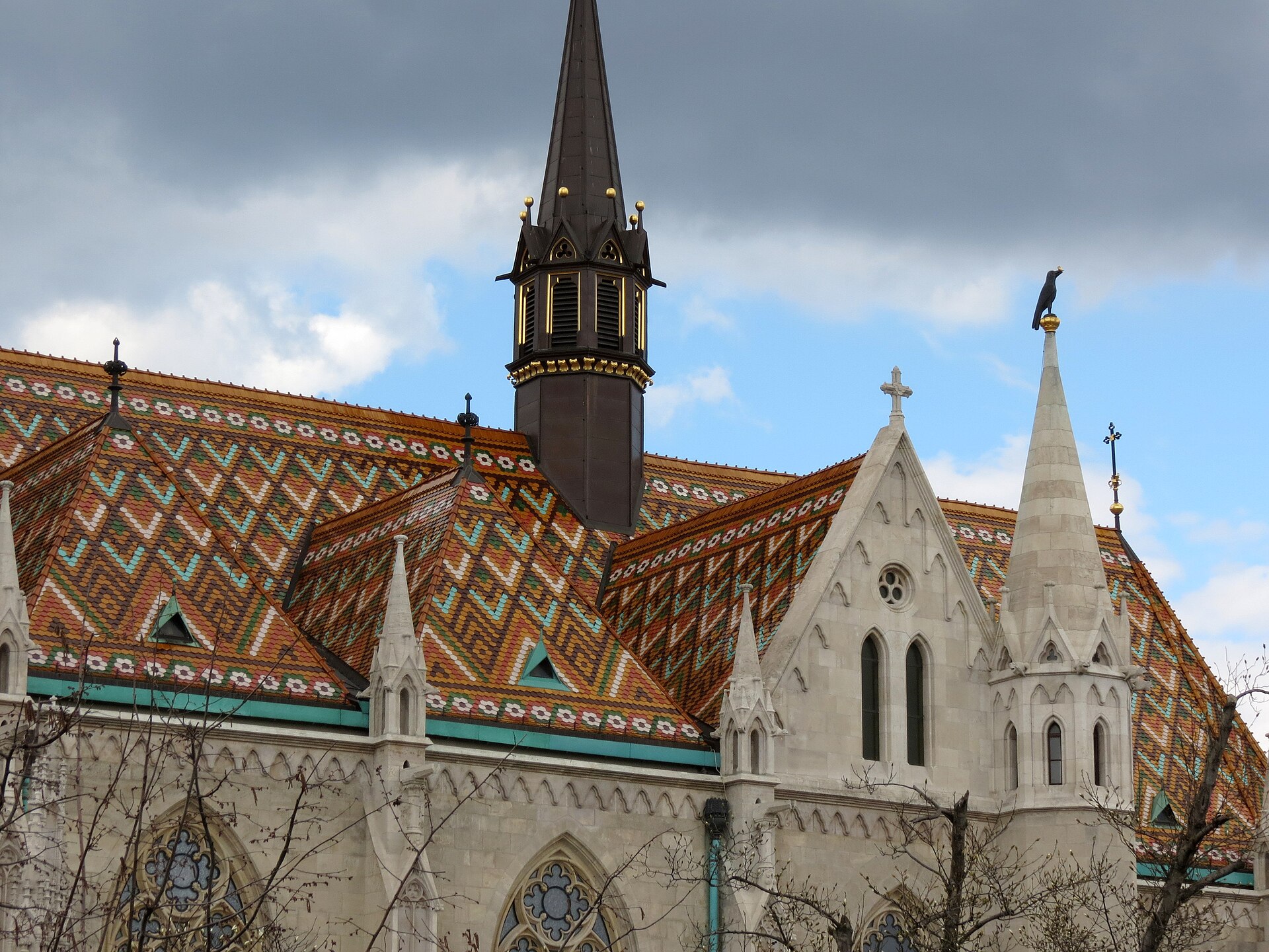 The roof and tower of Matthias Church